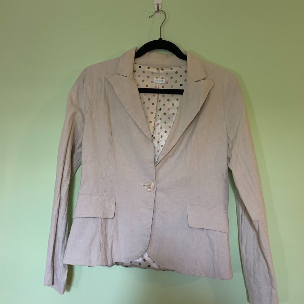 Aqua Linen Blazer